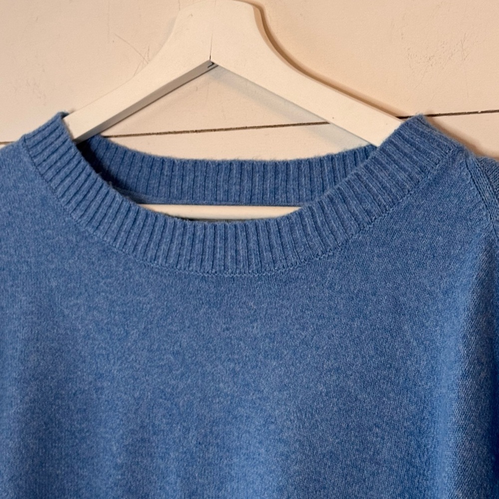 J.Jill Blue Crew Neck Knit Sweater Size Medium - Picture 3 of 8